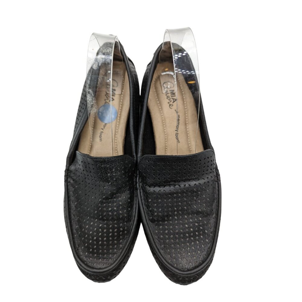 Mia Amore Black Slip On Loafer Flats Memory Foam Women's Size 10W - Picture 2 of 9